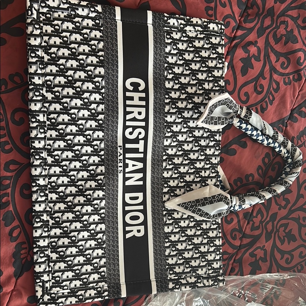 Chic Black and White Tote Bag